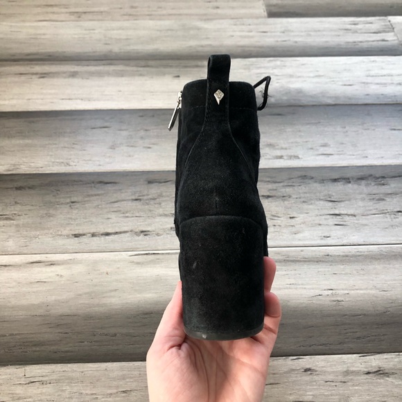 💸 5/20 Sam Edelman 'Tate' Suede Lace-Up Ankle Boot Bootie w/ Chunky Heel - Picture 8 of 16